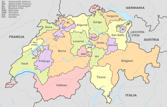 cantoni della Svizzera