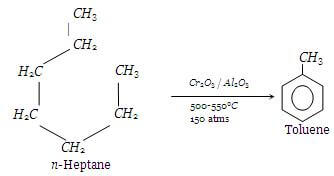 Sintesi del toluene da eptano