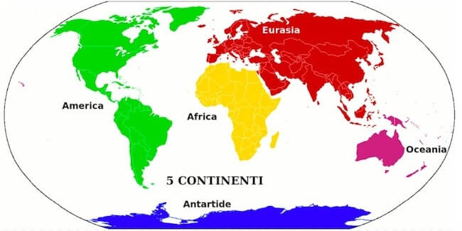 5 continenti