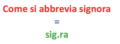 Abbreviazione di signora