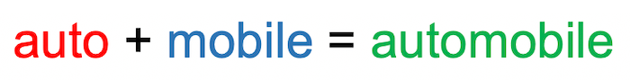 Auto + mobile = automobile