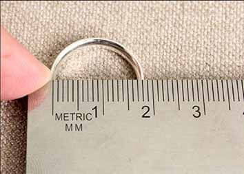 misura del diametro interno di un anello
