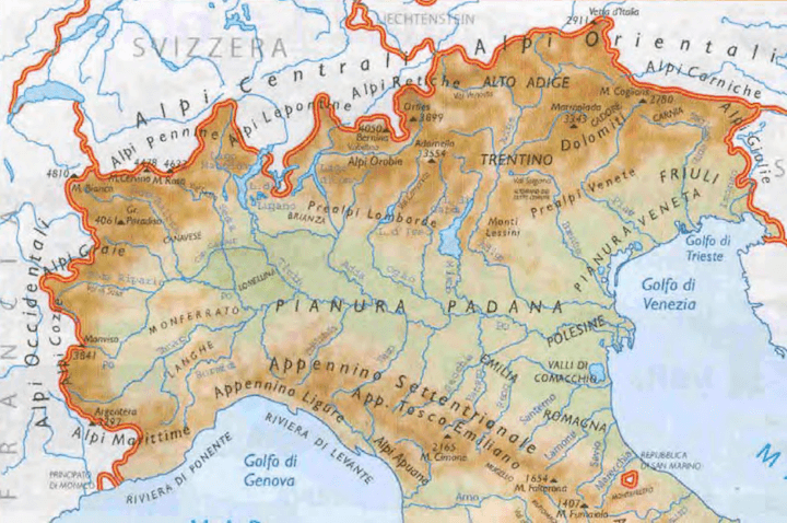 Dove si trova la Pianura Padana