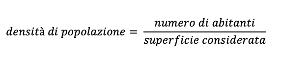 Formula della densità di popolazione