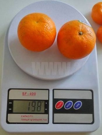 peso mandarini
