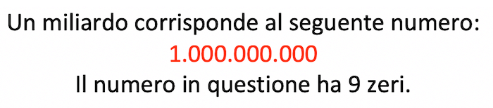 Quanti 0 ha un miliardo