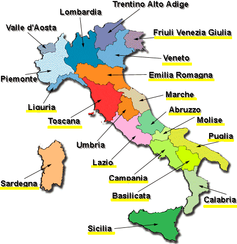 Regioni italiane bagnate dal mare