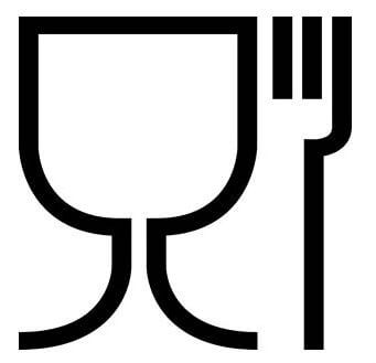 Simbolo bicchiere e forchetta