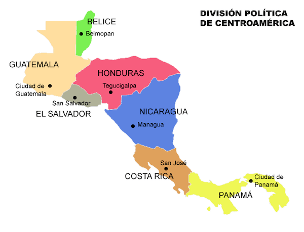 Stati continentali dell'America centrale