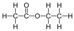 struttura dell'acetato di etile