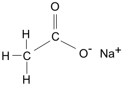 acetato di sodio struttura