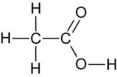 struttura dell'acido acetico