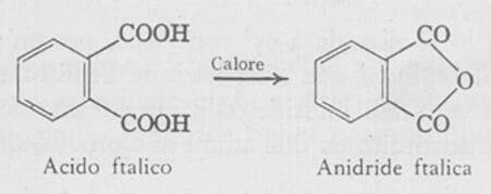 Decomposizione dell'acido ftalico