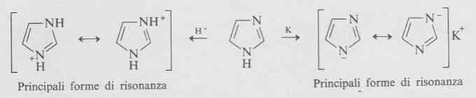forme di risonanza dell'imidazolo