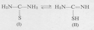 Forme tautomere della tiourea