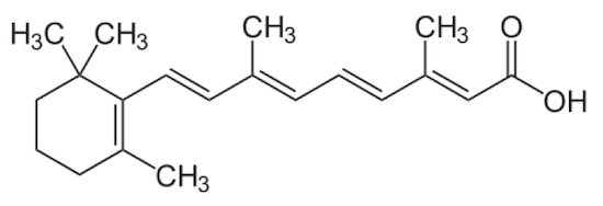 Formula di struttura dell'acido retinoico