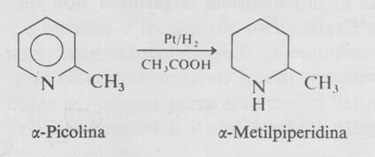 riduzione catalitica delle piridine