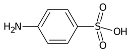 Struttura chimica dell'acido solfanilico