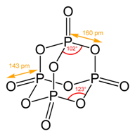 Struttura 2D dell'anidride fosforica