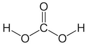 struttura chimica dell'acido carbonico
