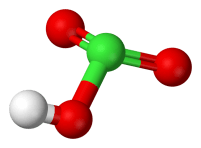 acido clorico struttura 3 D