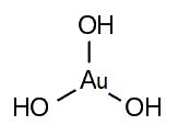 Struttura chimica dell'idrossido aurico