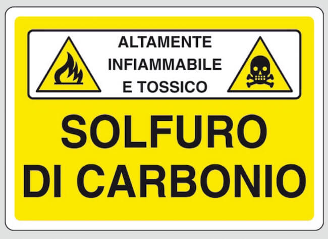 segnale di pericolo del solfuro di carbonio