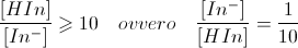 forma acida indicatore