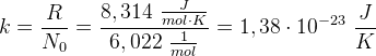 costante di Boltzmann