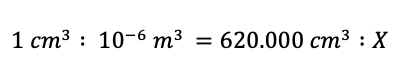 Da cm3 a m3 con le proporzioni