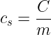 Formula del calore specifico conoscendo la capacità termica