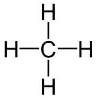 formula di struttura del metano