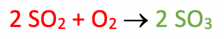Ossidazione anidride solforosa