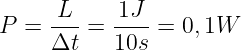 Potenza di 0,1 watt