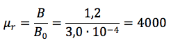 Calcolo della permeabilità magnetica di una sostanza

