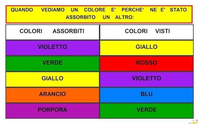 colori visti - assorbiti