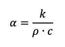 Formula diffusività termica
