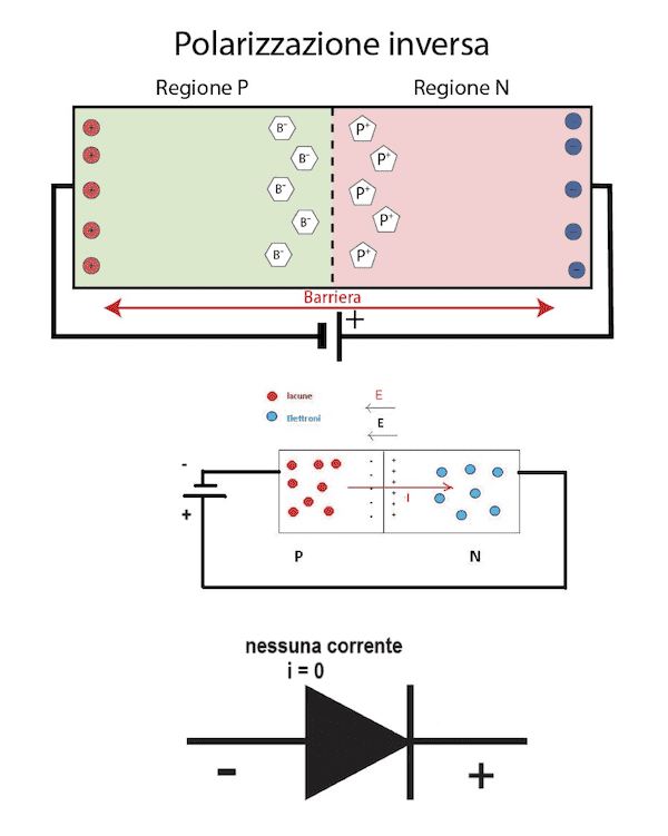 Diodo polarizzato inverso