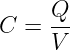 Formula della capacità elettrica