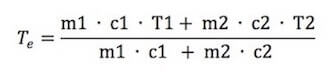formula della temperatura di equilibrio