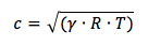 formula della velocità del suono in un gas perfetto