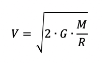 Formula della velocità di fuga