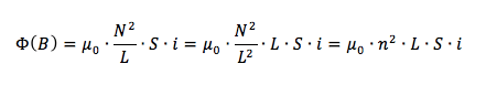 Formula del flusso del campo magnetico attraverso la superficie racchiusa da un solenoide