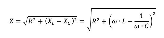 Formula impedenza circuito RLC