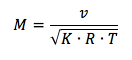 formula del numero di Mach