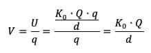 formula potenziale elettrico