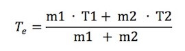 formula semplificata della temperatura di equilibrio