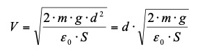 formula tensione elettrometro