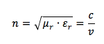 Indice di rifrazione elettromagnetismo