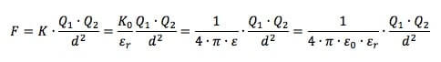 legge di coulomb modificata